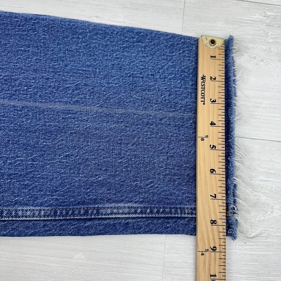 Abercrombie & Fitch The 90's Straight Ultra High Rise Jeans Blue Sz 37 / 24 Long - Picture 14 of 15